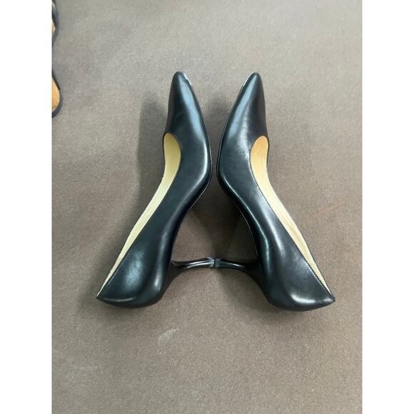 Coach Black Leather Zipped Bootie Metal Logo On Heel Women's Size 6 - Picture 6 of 15